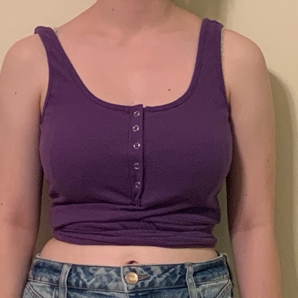 Purple crop top